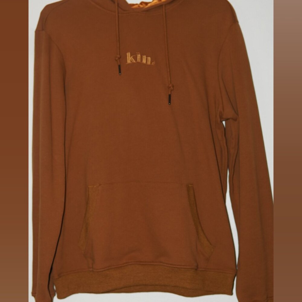 Gold hoodie w/ satin lined hood